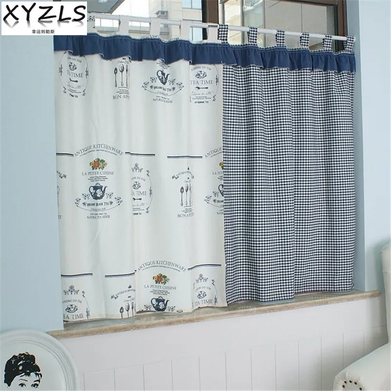 

XYZLS European Style Retro Romantic Elegant Blind Kitchen Curtain Cafe Half-curtain Window Panel Drapes Door Curtains Valance