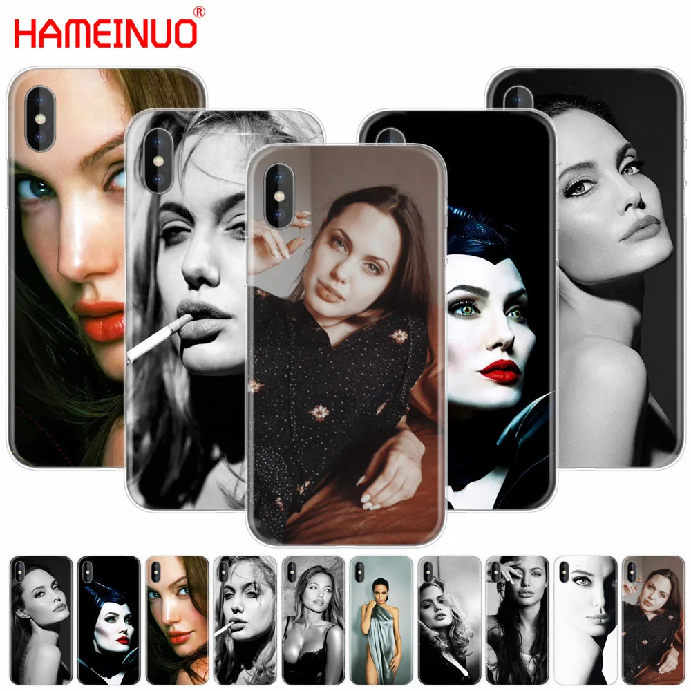 Чехол для мобильного телефона HAMEINUO Angelina Jolie чехол iphone X 8 7 6 4 5 SE 6|Бамперы| |