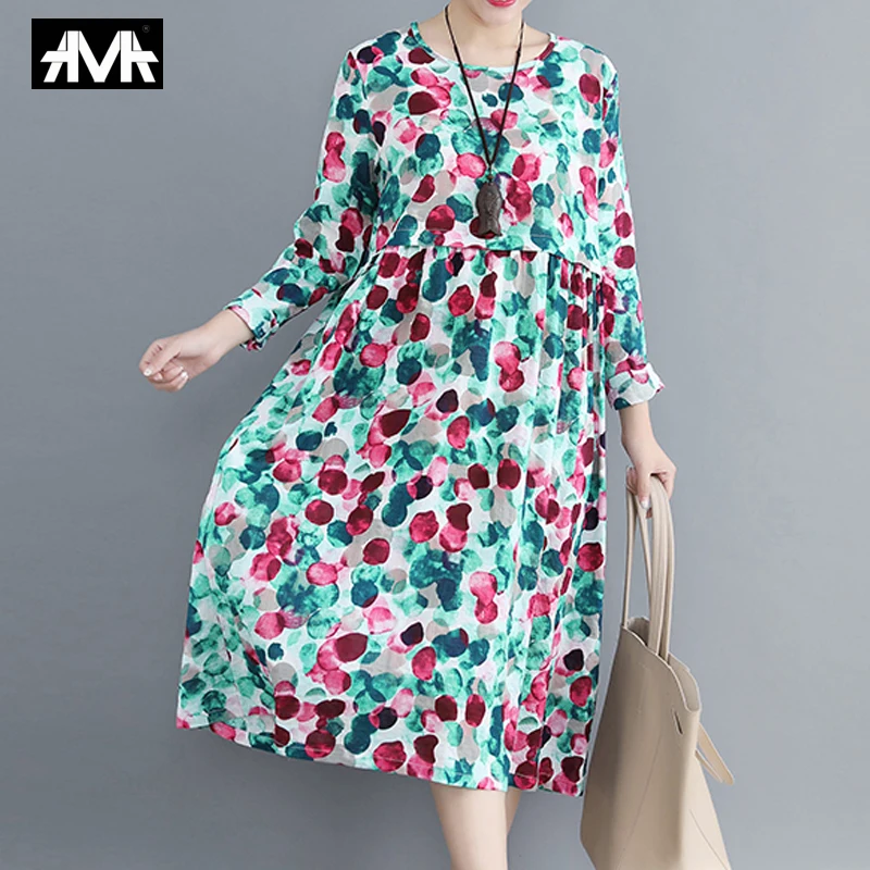 

2019 Fashionable Summer Women's Dress Loose Plus Size Summer Sundress Cotton and linen Beach Trendy Fancy Midi Girls Dresses