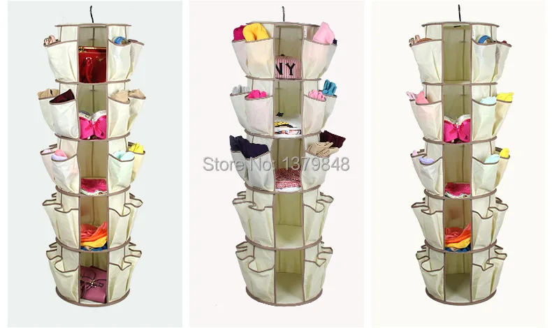 5 полок 40 карманов купить 2 для подключения умный органайзер-карусель+ Спин 360+ многоцелевой подвесной мешок 5 этажей