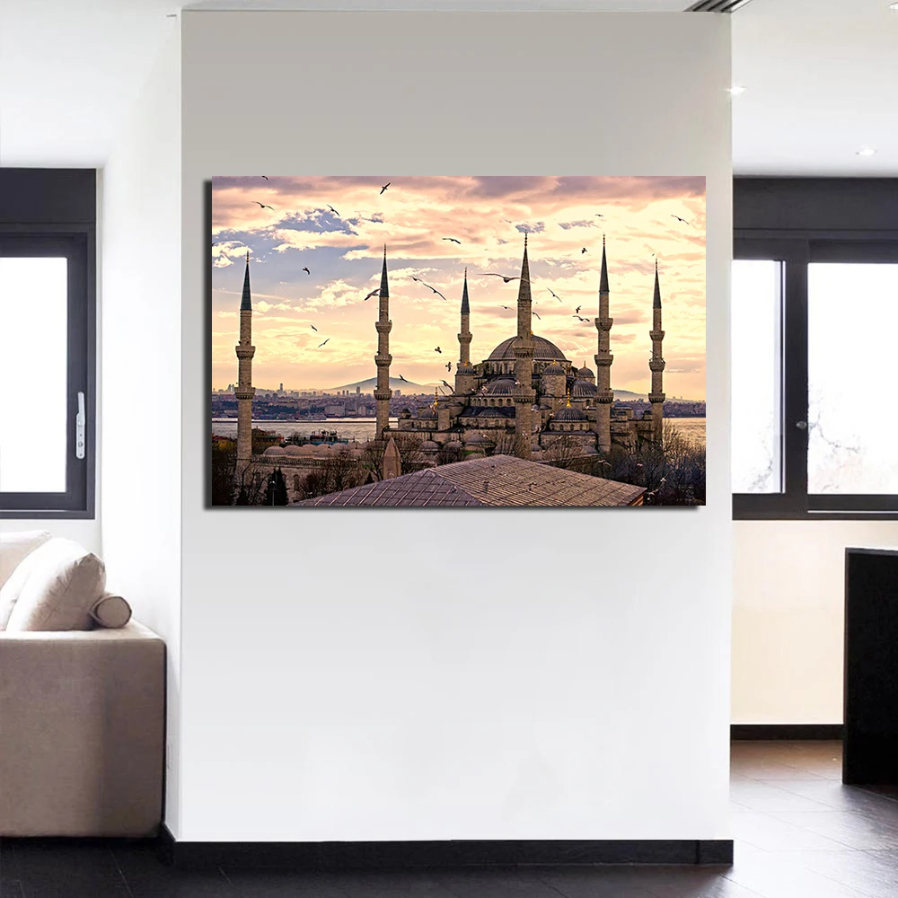 Мечеть Султанахмет Стамбул Турция картины с природным ландшафтом тканевые туфли тканевые с принтом живопись для домашнего декора стены в искусстве