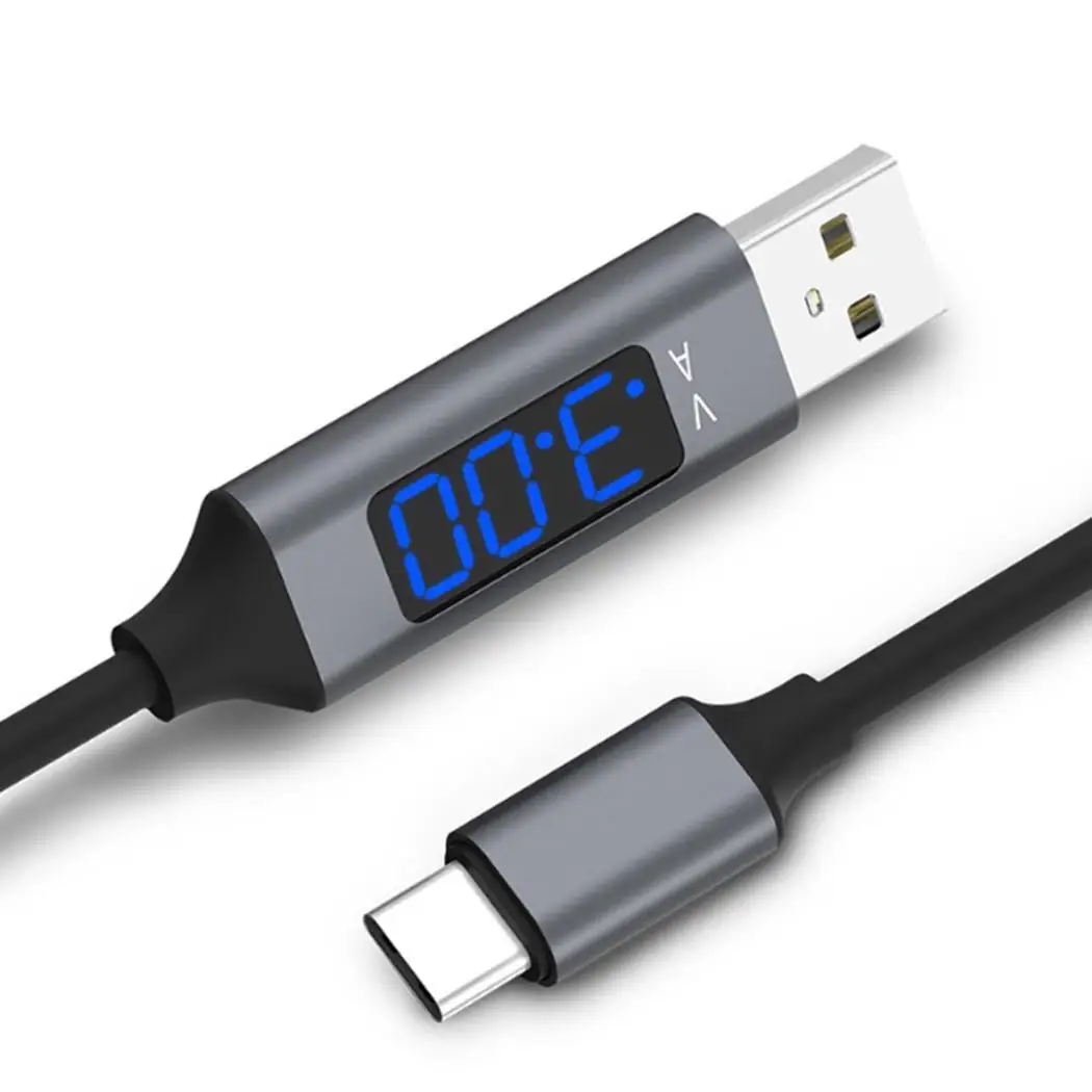 

Intelligent Display Fast Charging Data Cable Type-C,Micro USB Type, Line for Android For Type-C,For Type-C 1m