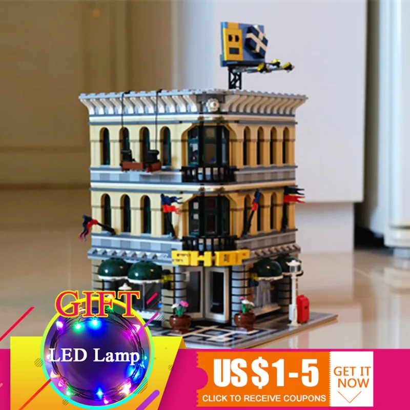 

15005 2232pcs Grand Emporium City Series set Compatible with 10211 Model Building Blocks Kits Brick toys