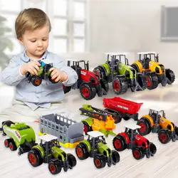 Инженерный трактор Танк трейлер образование автомобиль-головоломка игрушка ферма модель автомобиля