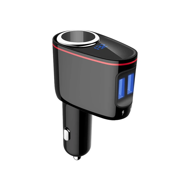 

30W 5.4A QC3.0 dual USB smart car phone charger lighter extender multi functional fast mobile quick car charge socket 12-24V