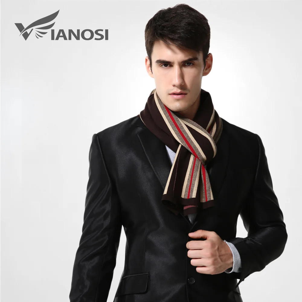 Buy [VIANOSI] Brand Design Striped Scarf Men Wool