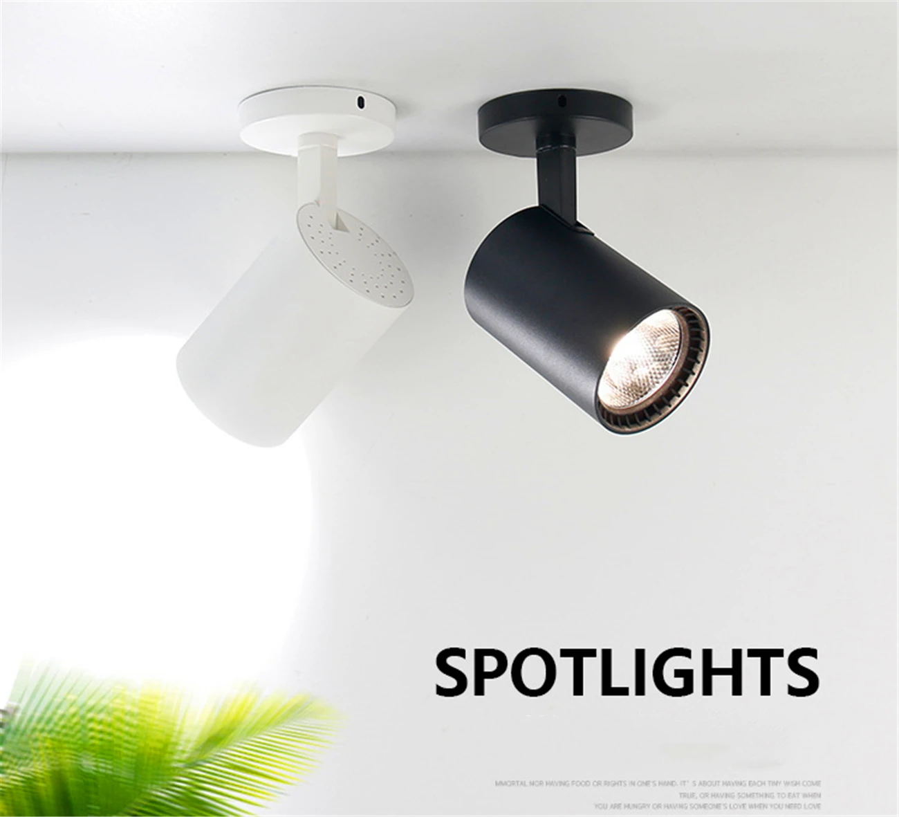Emissor de Luz Diodo Spotlight Superfície Instalação Ac220v 10 w 15 20 30 Loja Roupas Casa Fundo Tubo Parede Salão Exposição Cob 2 Luzes e Iluminação