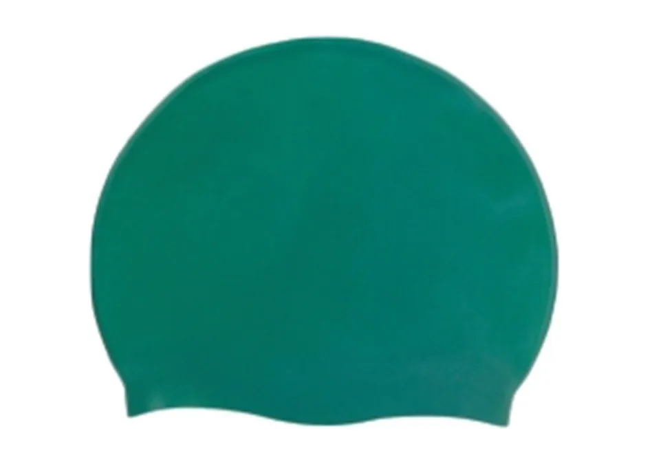 Retail dark green silicone swimming cap waterproof swim caps for adult