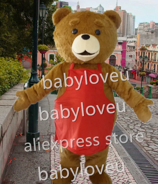 long plush bear Mascot Costume custom fancy teddy bear costume anime