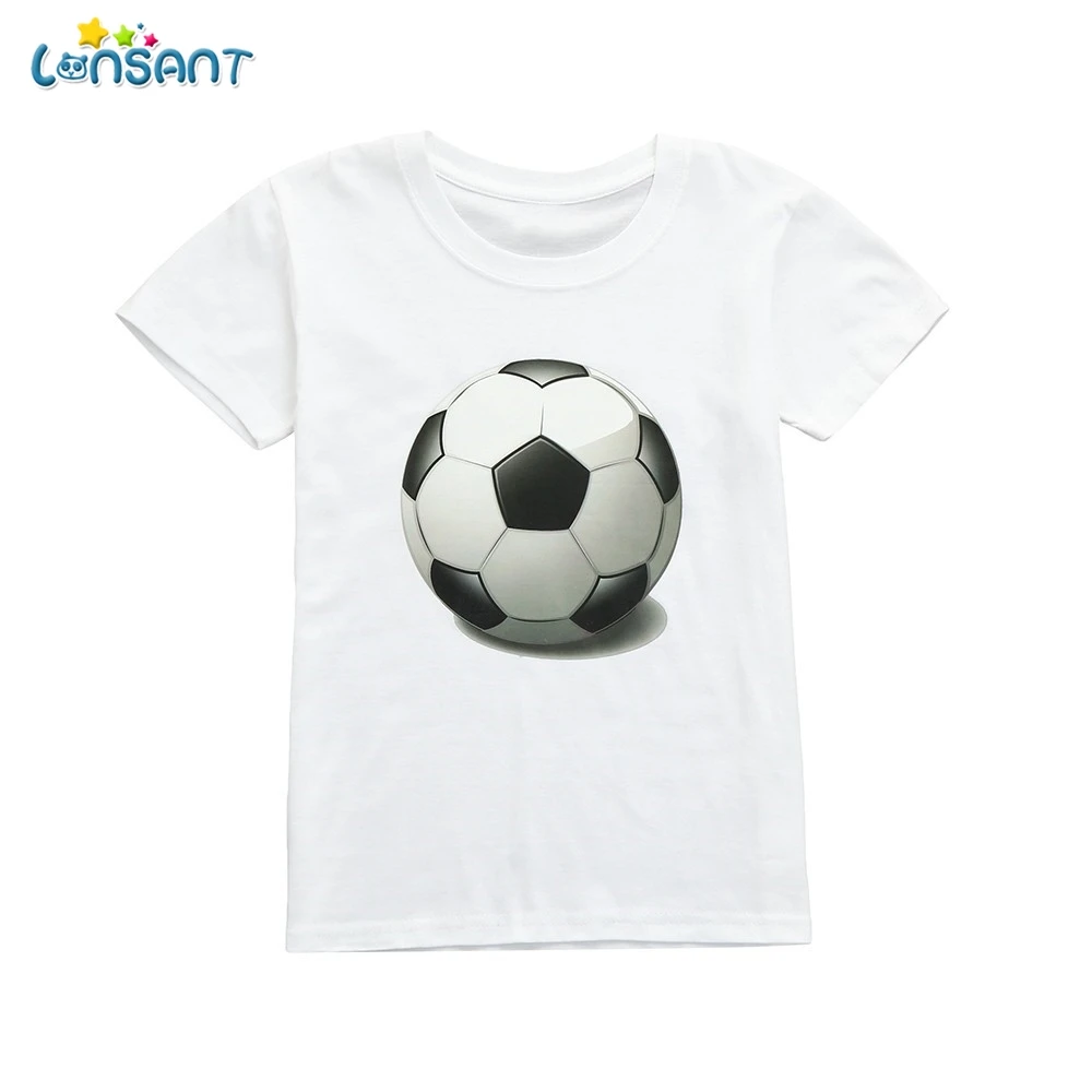 

LONSANT New Arrival Summer Cute Children Infant Kid Girls Boys Short Sleeve Football Soccer Print Casual T-shirt Tops Shirts