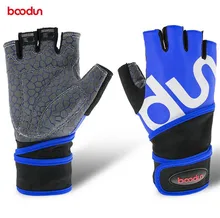 BOODUN Men Women Sports font b Gloves b font Wrist Wrap fingerless fitness font b glove