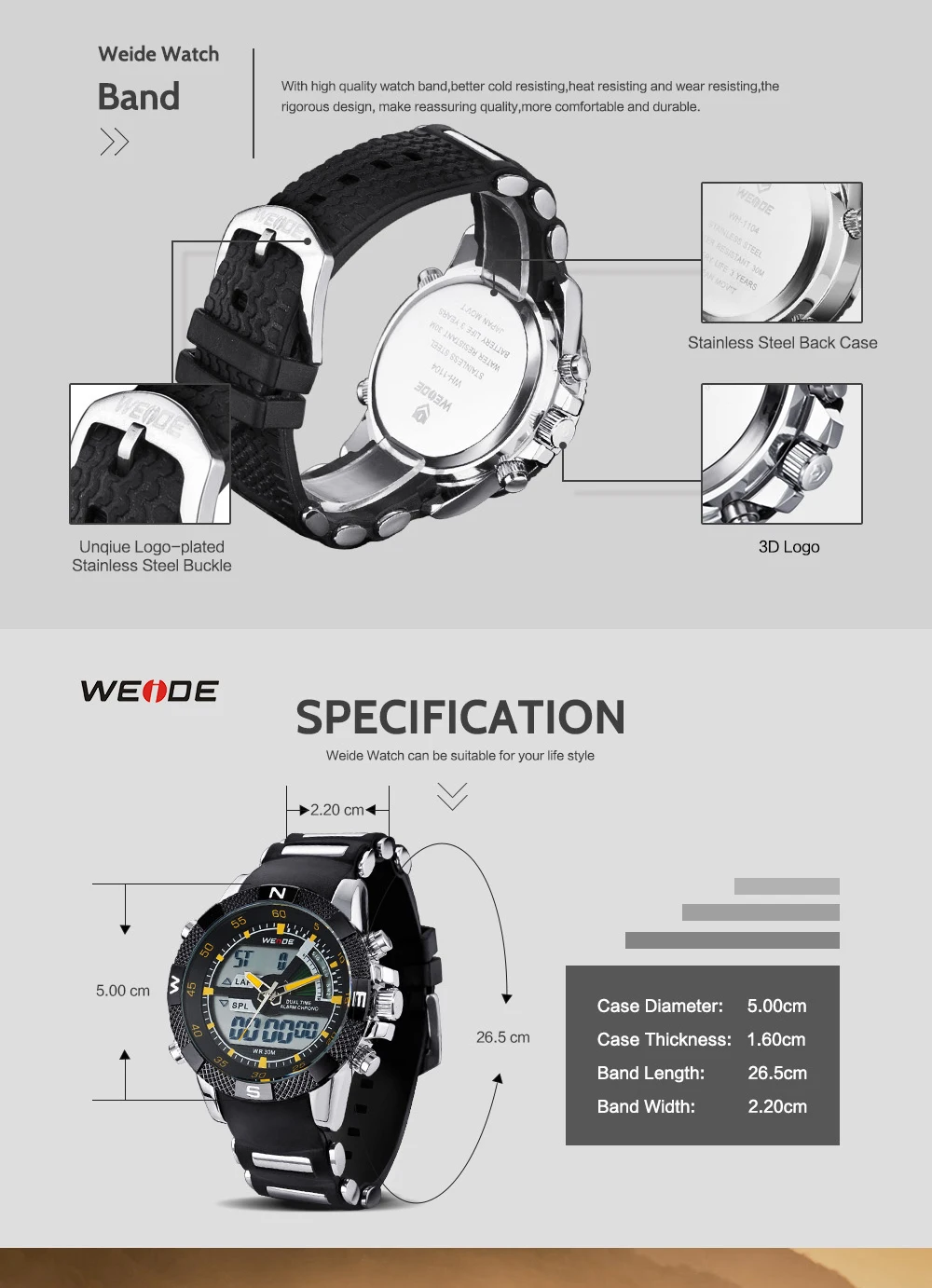 WEIDE подлинные наручные часы лучший бренд класса люкс кварцевые автоматические horloge водонепроницаемые спортивные часы мужские армейские