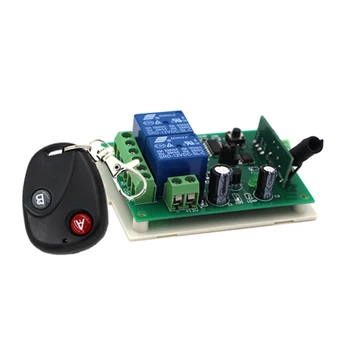 

DC12V 2CH RF wireless remote control switch system 1 X Transmitter + 1 X Receiver Learning code 315/433MHZ SKU: 5000