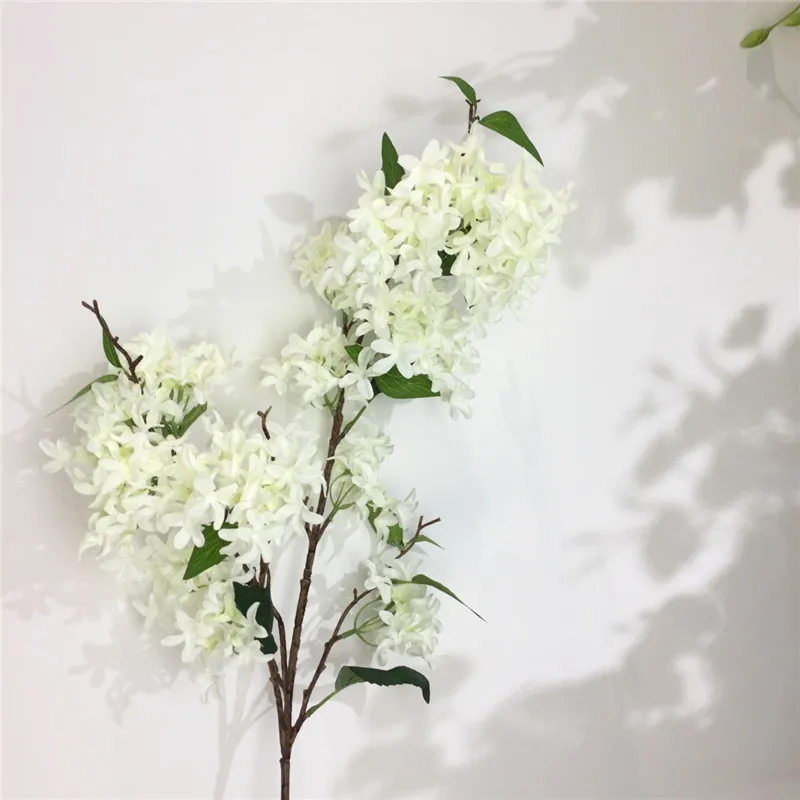 Flone 4 Branch Artificial Lilac Flowers Simulation Cherry Bouquet Fake Silk Flower Wedding Home Party Decor Floral Arrangement (5)