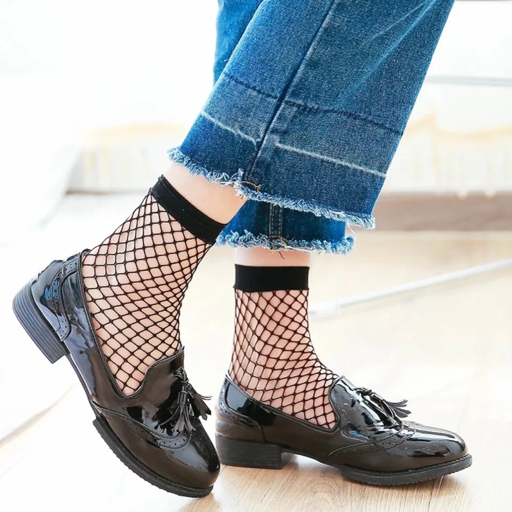 Сетчатые Chaussette femme, сексуальные Meia Sokken в сеточку, носки в сеточку, капроновый пункт, полые женские носки до лодыжки, Meias Calcetines