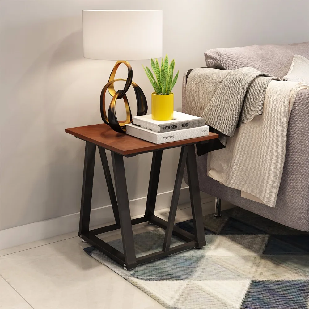 Dewel Side End Table Chair Side Table with Lower Shelf 17.7 inch D x19.68 inch H Nightstand for Living Room(End Table, Walnut) Dewel Side End Table Chair Side Table with Lower Shelf 17.7 inch D x19.68 inch H Nightstand for Living Room(End Table, Walnut)
