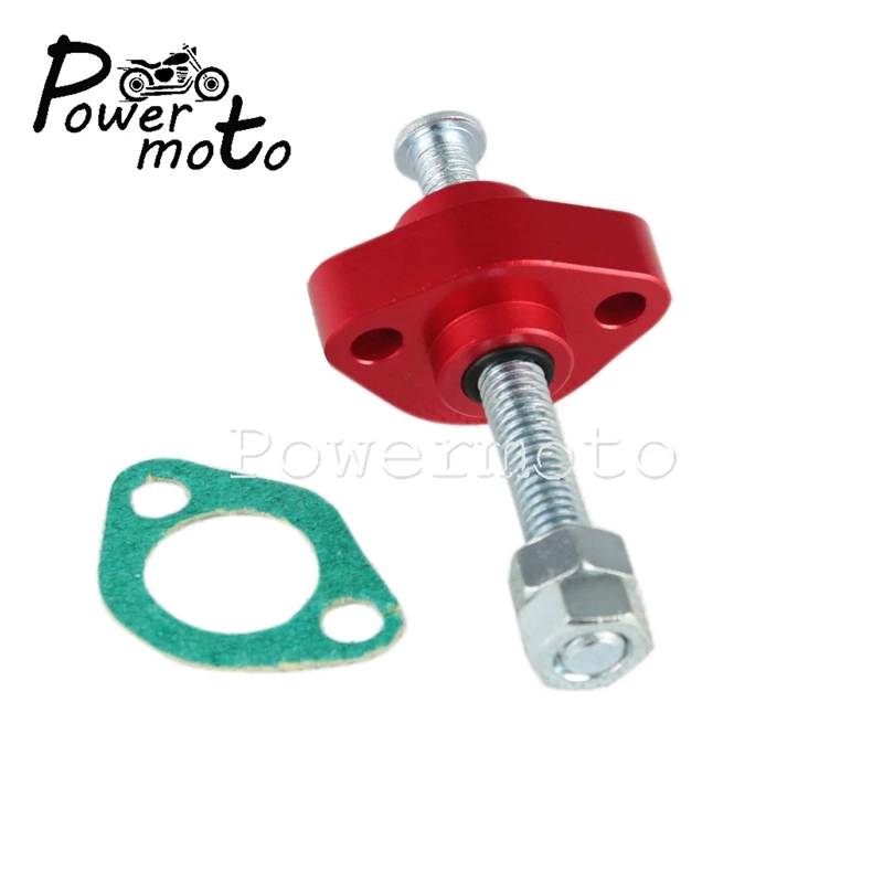 2X Red Motorcycle Cam Chain Tensioner 6063-T6 CNC Aluminum Manual Cam Tensioner for Honda VTR1000F SuperHawk Firestorm 1997-2005