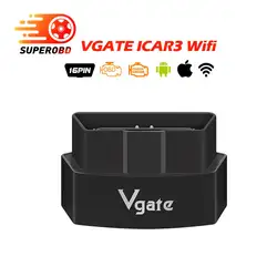 Vgate iCar3 WifI/Bluetooth OBD2 автоматический считыватель кодов ELM327 Vgate Pro iCar2 OBDII диагностический инструмент Поддержка 12 В дизельный автомобиль для Android