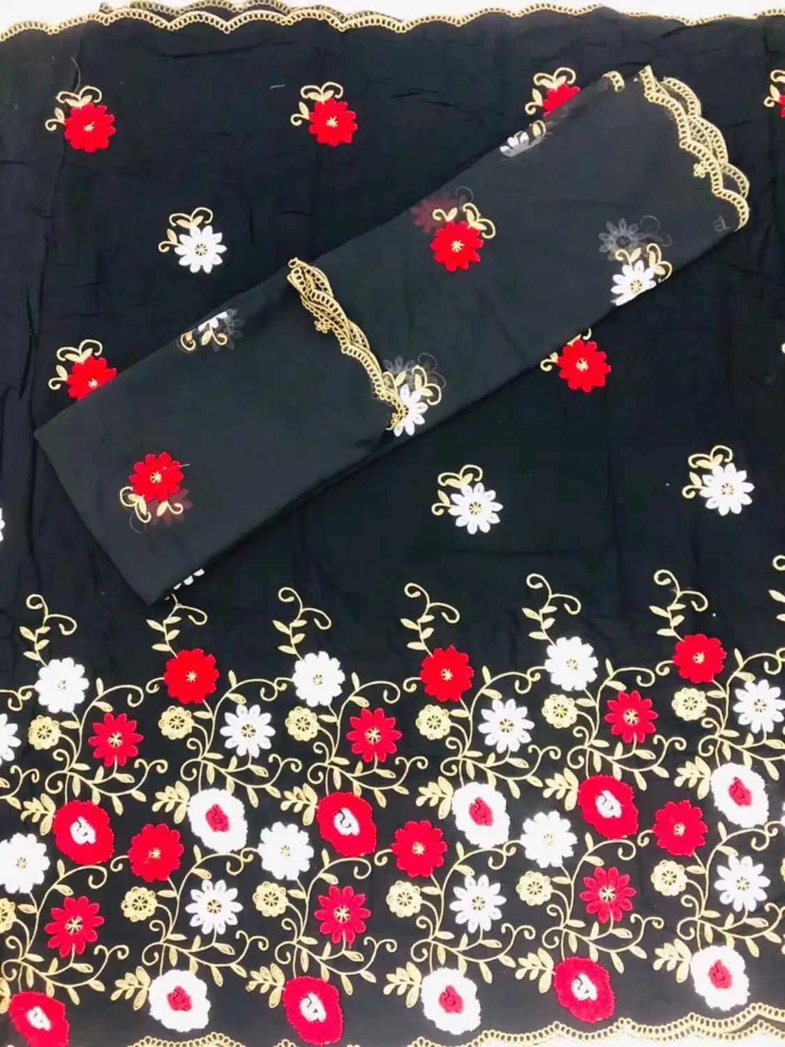 

Free shipping African lace fabrics Embroidered flower JFS4 high class lace for daily dress 5+2 yard/lot Royal blue cotton lace