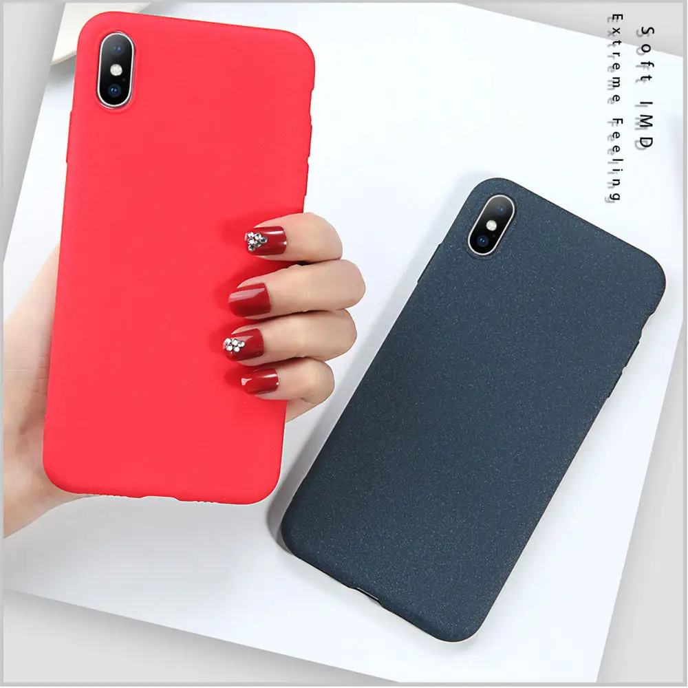

For iphone XS Max Case Plush Matte Feeling Soft TPU Skin Phone Case for iphone XR XS X 8 7 6 6S Plus Cover Phone shell iphoneXS