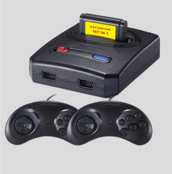 

DHL 10pcs/lot CAN use game card mini 16 bit MD16 SG-107 AV out family games TV video game console free 16 BIT 167 sega games