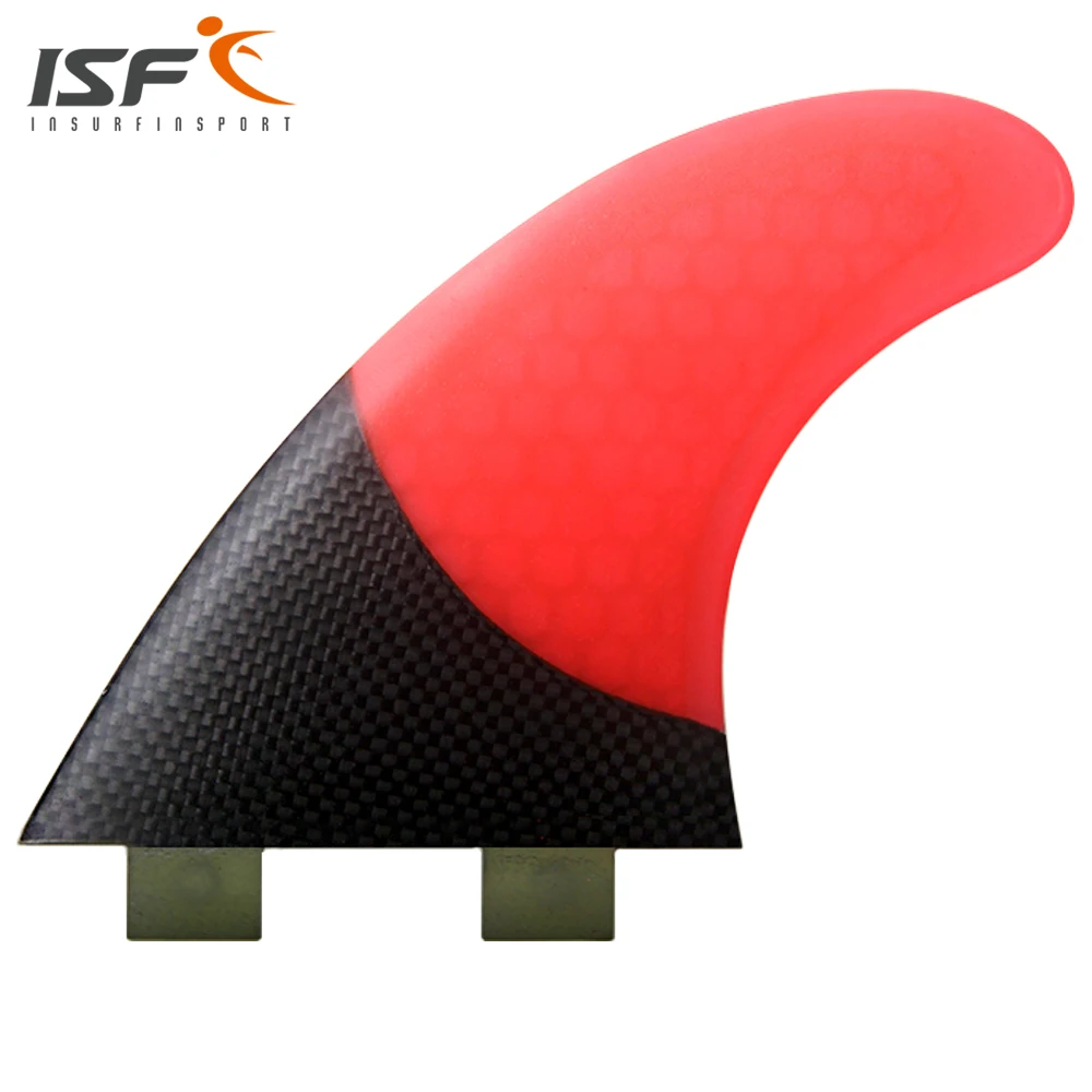 Insurfin Carbonfiber Surfboard Fins Thruster Fin Set (3) FCS Compatible