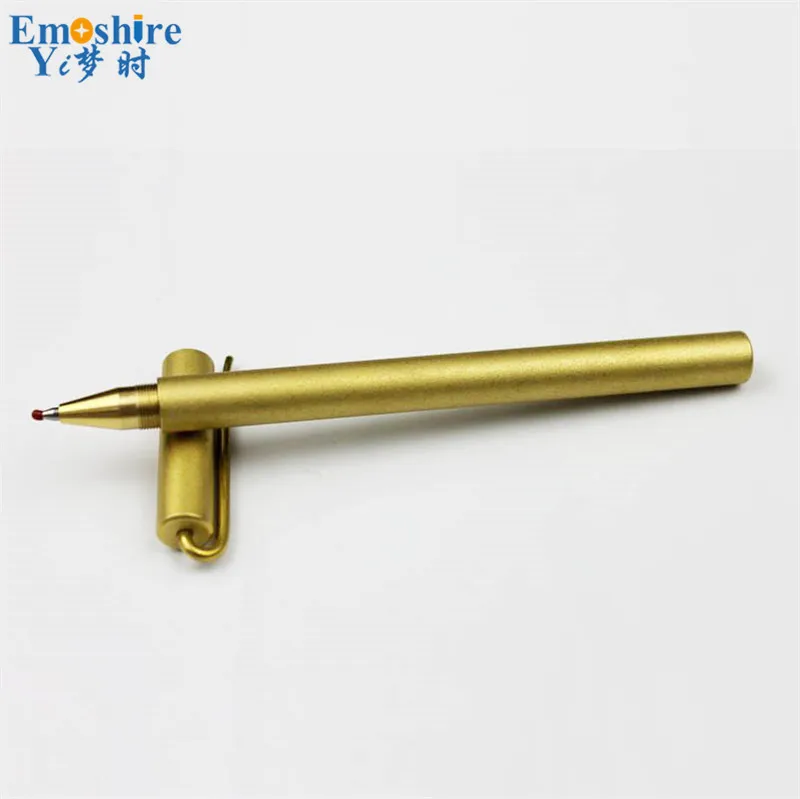 Emoshire New matte brass pencils working brass pen brass pencils copper pen neutral signature pen (10)