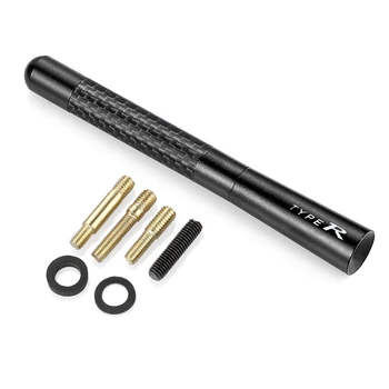 

12CM 3D TYPER TYPE R Racing Carbon Fiber Short car Antenna auto fm antenna,antena For HONDA Civic Integra Accord NSX Accessories