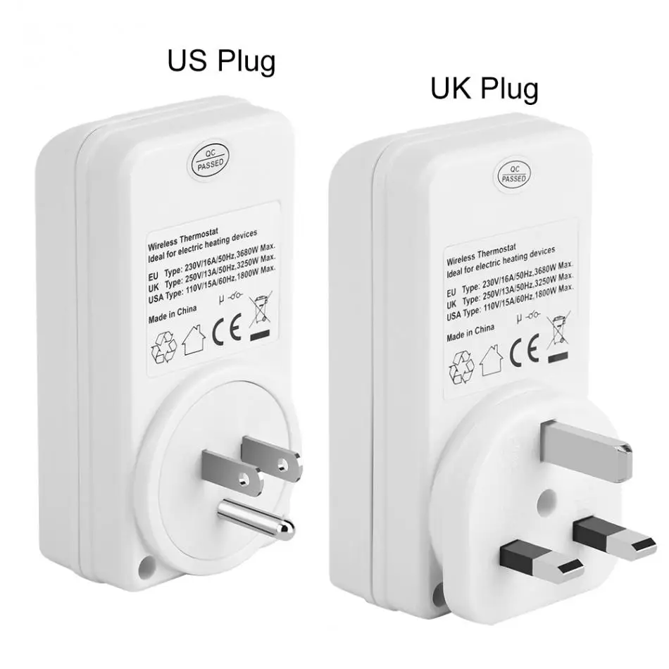 Us 24 96 34 Off 433mhz Rf Wireless Temperature Controller Heating And Cooling Room Thermostat With Remote Control Uk Us Type For Choose In