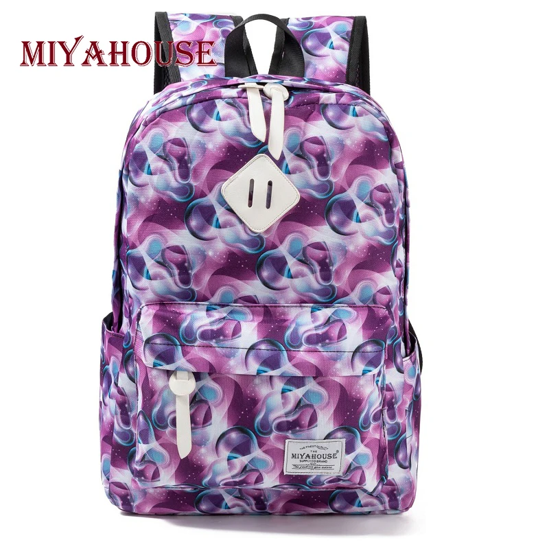 

Miyahouse 6 Colors Flamingo Print Backpack Women Canvas School Backpack For Teenage Travel Rucksack Female Cartoon Backpacks