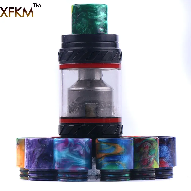 

New XFKM poxy resin 810 drip tips mouthpiece wide bore dual O rings for TFV8 Color Beast / Wide Bore Goon Rda / TFV8-A