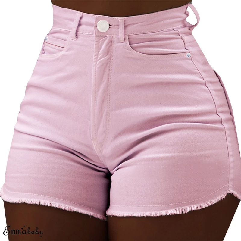 denim shorts Hot Summer Women Casual High Waiste Short Mini Button Short Pants Black White Sexy Shorts american eagle shorts Shorts