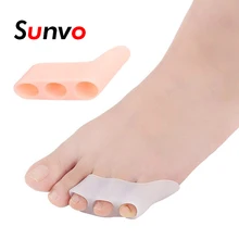 2 шт силиконовый гель для маленьких пальцев ног сепаратор корректор для пальцев ног ортопедические стельки для большого пальца вальгусная деформация против вывешивания накладные вставки