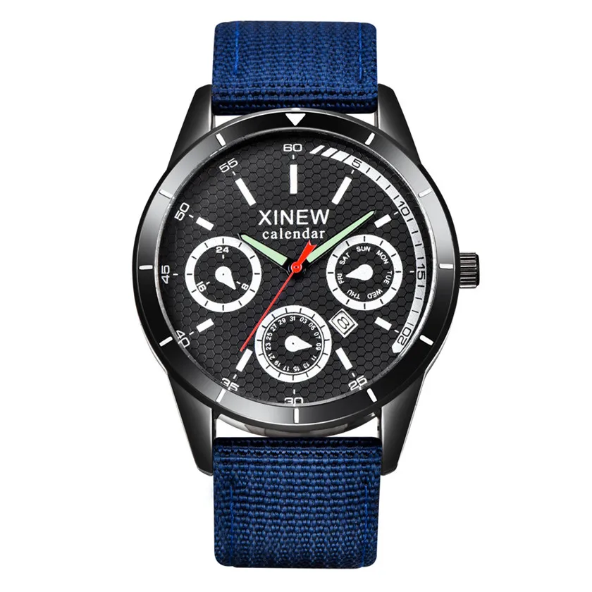 

2017 NEW ARRIVAL Mens Quartz Wrist Watch Analog Green Sport Military Army Luminous Nylon relojes hombre