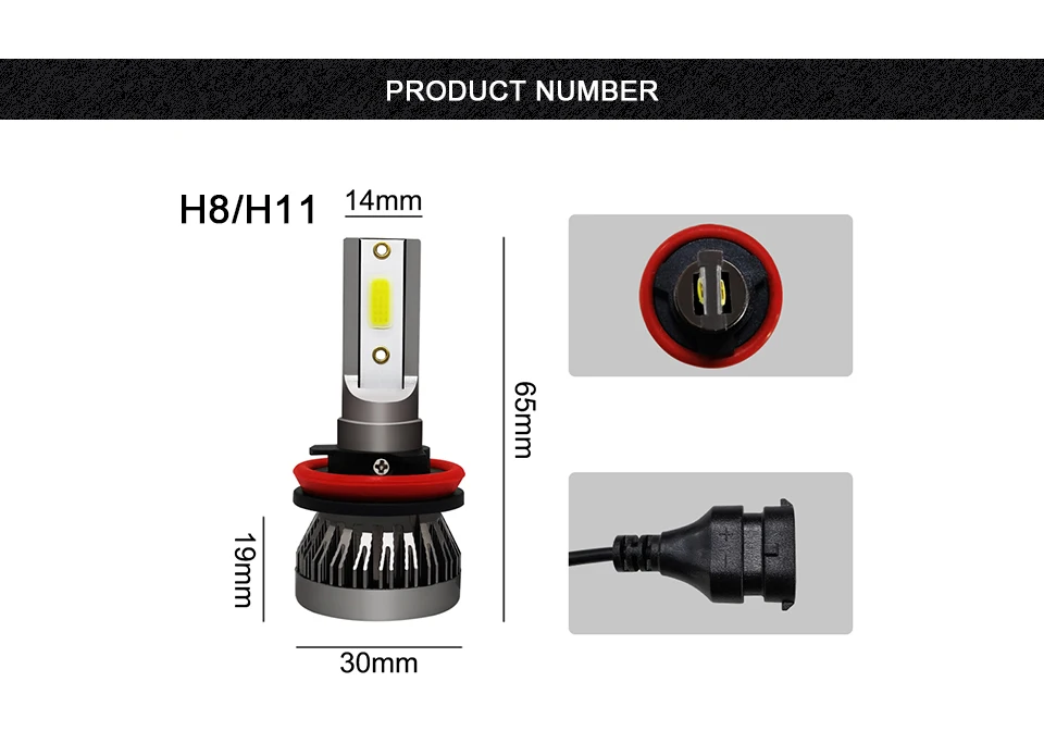 AVACOM 8000K 4300K H7 LED Bulbs H4 LED Car Headlight H1 H8 H9 H11 9005 HB3 9006 HB4 12V 8000LM Auto Headlamp LED 3000K 6500K 60W (21)