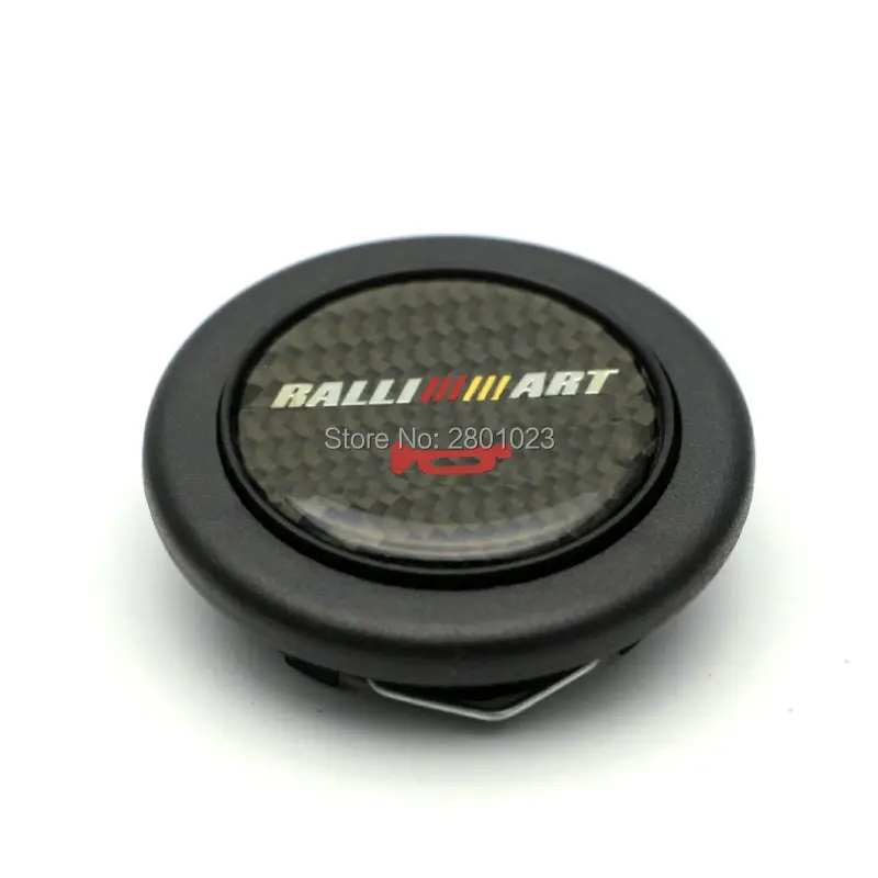 

Carbon fiber Racing Ralliart Steering Wheel Horn Button For Mitsubishi