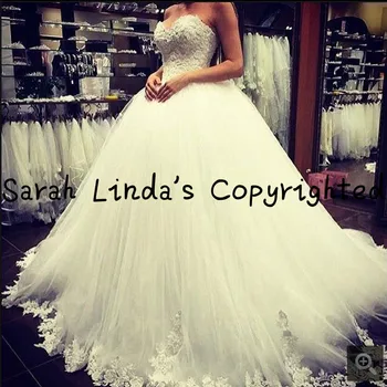 

Vestidos De Novia ball gown lace appliques new wedding dress real picture beading sequins elegant wedding gowns best selling