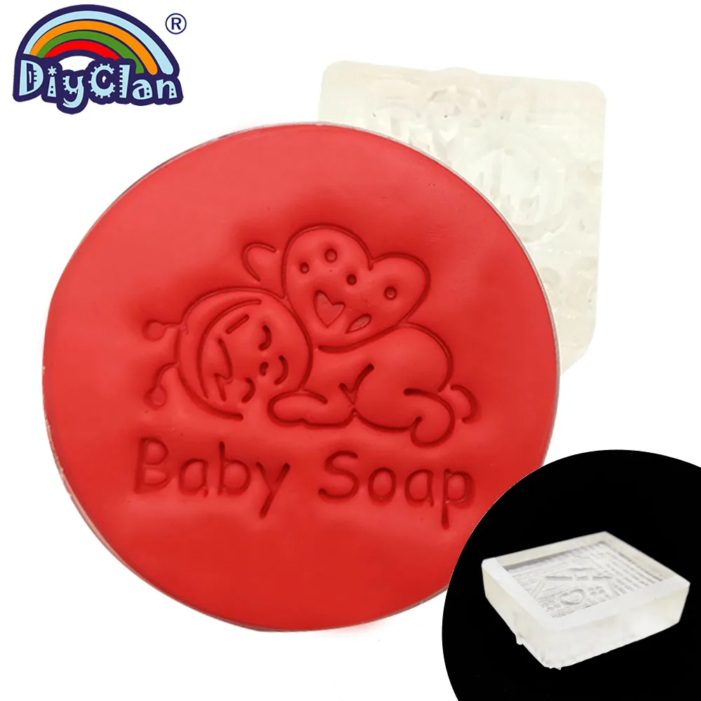 

Baby soap" Handmade soap making stamp Bee baby Natural Clear diy natural organic glass soap making chapter resin chapters