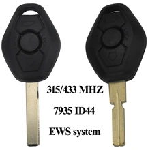 10x433/315 МГц дистанционный ключ для автомобиля для BMW 325 330 318 525 530 540 E38 E39 E46 M5 X3 X5 M5 EWS Системы ID44/7935 Чип HU92 лезвие