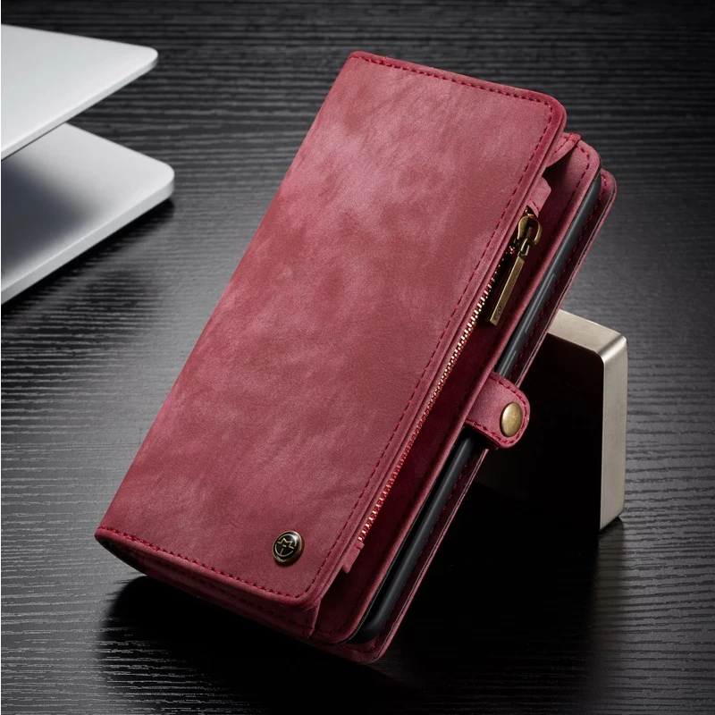 

For Samsung Galaxy S8 S8 Plus Phone Bag Cover 2 in 1 Multifunction Split Flip Zipper Wallet Leather Case for Samsung S9 S9 Plus