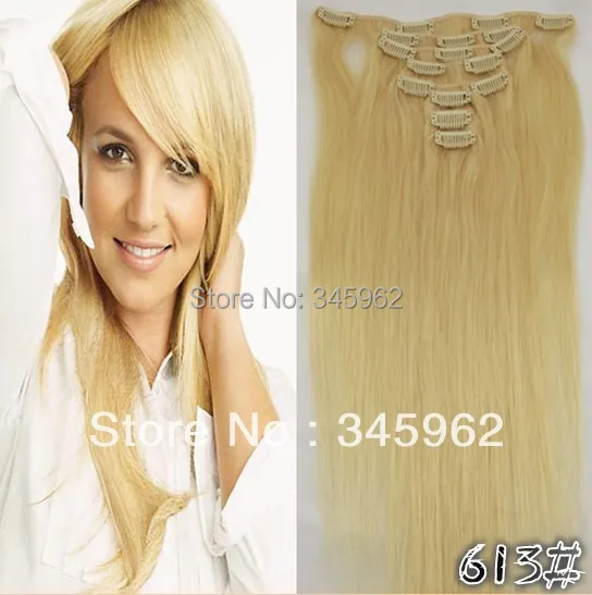 Human Hair Clip In Extensions 100 Brazilian Remy Hair Clip On