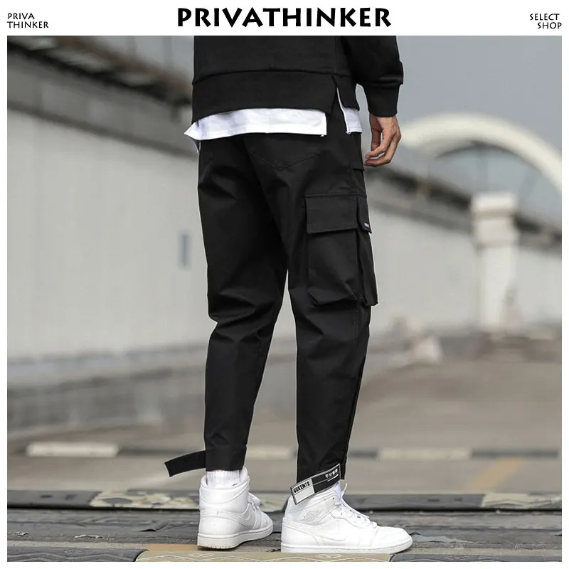 Privathinker для мужчин ножной длина штаны карго 2018 s японский уличная мотобрюки