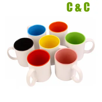 

Blank white Inner color sublimation mug 11oz ceramic material Top grade washing machine safe NO.M02 96PCS