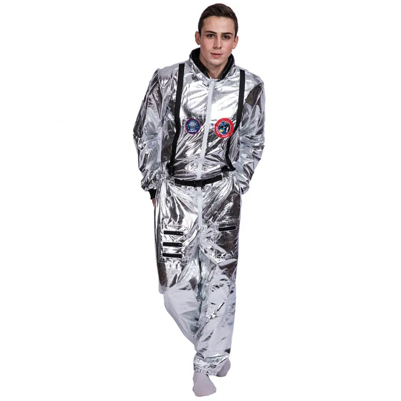 

XXL Men Astronaut Jumpsuits Male Cosplay Costume Spacesuit Universe Star Clothing Purim Festival Party Clothes Performance Props