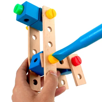 

Amazing Screw Nut Combination Toys Wooden Assemble Toy Puzzle Assembling Screw Toys Disassembly Toys Birthday Gift For Kids