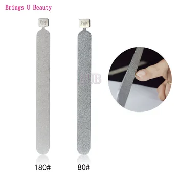 

1pc Double Side Stainless Steel Sanding Nail Files Buffer with Grit #80 and Grit #180 Polishing Nail Grinding Sand Manicure Tool