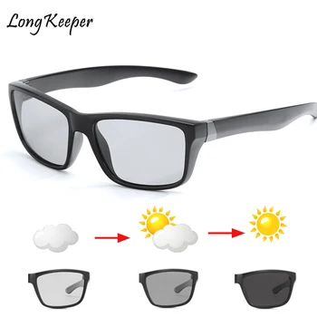 

Long Keeper Photochromic Sunglasses Women Men Polarized Chameleon Discoloration Sun Glasses Outdoor Square Driving Accessories