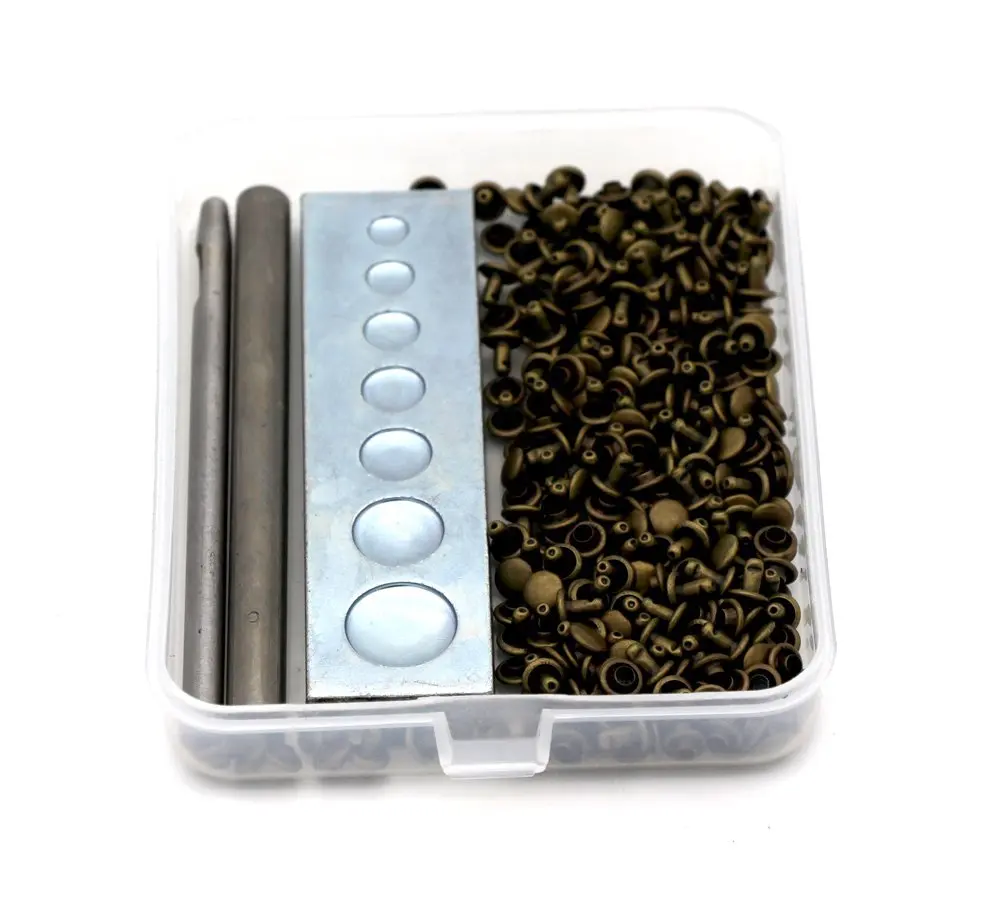 Rapid Rivets Tools set Rivet Setter Double Cap Rivets, 100 per package