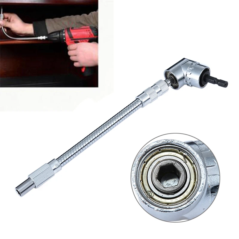 Flexible Angle Extension Bit Holder Practical 1/4" Hex Drill Bit Screwdriver For Power Drill Tools