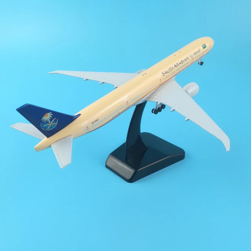 20 см металлическая модель самолета Saudi Arabian Airlines Boeing 777 с подставкой шкив